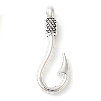 Тибетский стиль сплава цинка подвески, крюк, без свинца и без кадмия, 36x12x4.5 мм, отверстие : 4 мм, Около 156 шт / 500 г