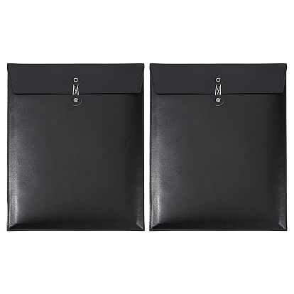 2 шт. a4 карманы для хранения канцелярских принадлежностей из искусственной кожи, мешочек-конверт для файлов, прямоугольные