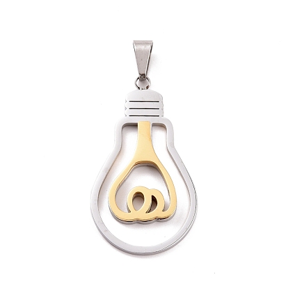 304 Stainless Steel Manual Polishing Pendants, Bulb