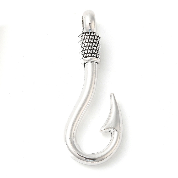 Тибетский стиль сплава цинка подвески, крюк, без свинца и без кадмия, 36x12x4.5 мм, отверстие : 4 мм, Около 156 шт / 500 г