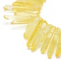 Natural Dyed Quartz Pointed Beads Strands, Top Drilled Beads, Bullet