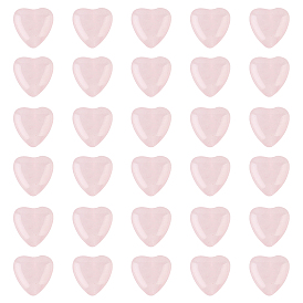 1 нитка натурального розового кварца в форме сердца