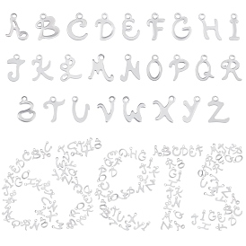 304 charmes en acier inoxydable, Coupe au laser, alphabet a ~ z
