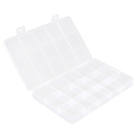 1Контейнеры для хранения гранул из полипропилена (ПП), 15 отделения для ящиков-органайзеров, прямоугольник с крышкой