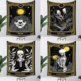Tarot Card Theme Polyester Wall Tapestry, Rectangle Tapestry for Wall Bedroom Living Room