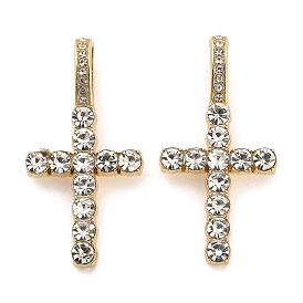 Подвески из сплава с покрытием стойки со стразами, крестик