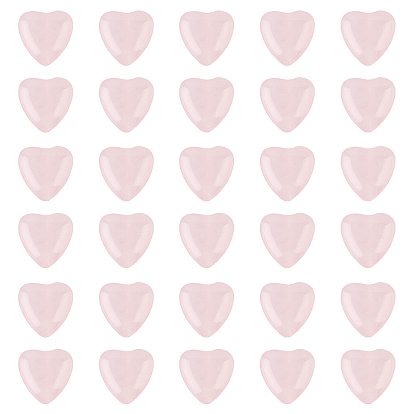 1 нитка натурального розового кварца в форме сердца