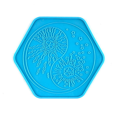 Hexagon Shape Dice Box Molds Food Grade Silicone Molds, for UV Resin, Epoxy Resin Jewelry Making