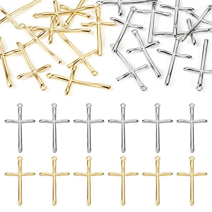 20шт 2 цвета подвески из сплава с покрытием стойки, без кадмия и без свинца, крест прелести, религия