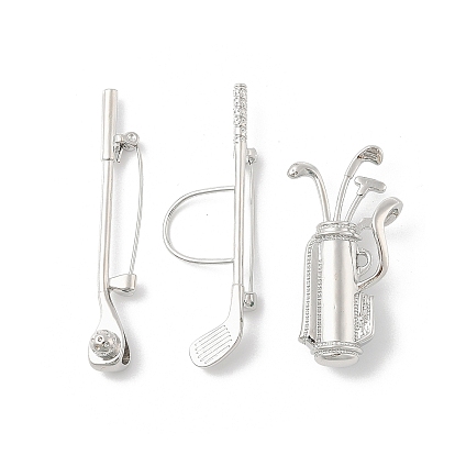 Броши из сплава кубического циркония в виде клюшки для гольфа