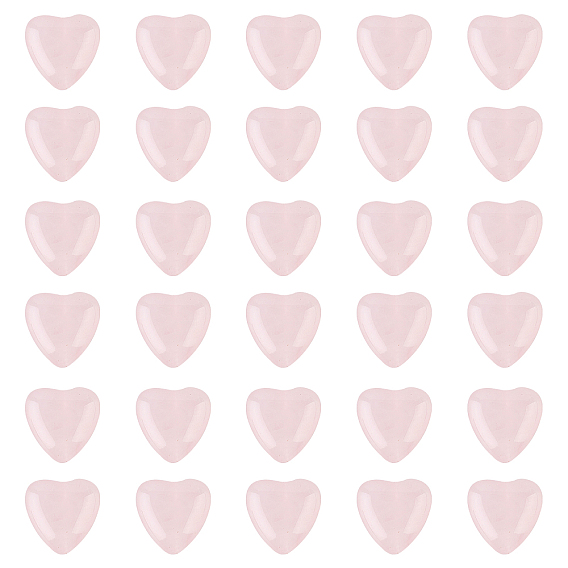 1 нитка натурального розового кварца в форме сердца