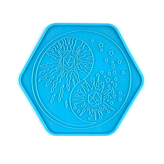 Hexagon Shape Dice Box Molds Food Grade Silicone Molds, for UV Resin, Epoxy Resin Jewelry Making