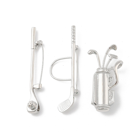 Броши из сплава кубического циркония в виде клюшки для гольфа