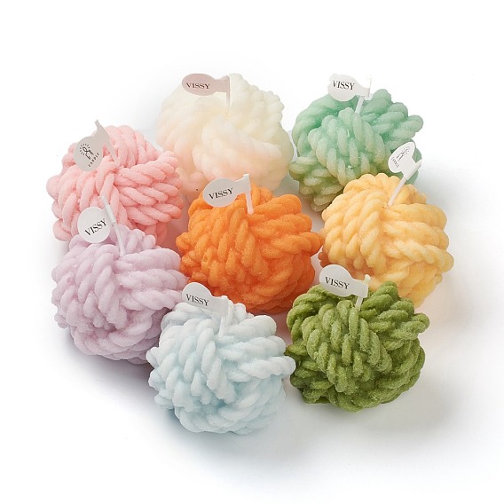 Ball of Yarn Shaped Aromatherapy Smokeless Candles, with Box, for Wedding, Party, Votives, Oil Burners and Christmas Decorations