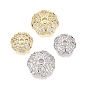 Колпачки для бусин из прозрачного кубического циркония из латуни, цветок