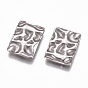 304 Stainless Steel Cabochons, Fit Floating Locket Charms, Rectangle, Hammered