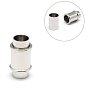 304 Stainless Steel Magnetic Clasps with Glue-in Ends, Column, 18x9mm, Hole: 6mm