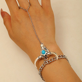 Браслеты из сплава и синтетической бирюзы для женщин, Корова головой