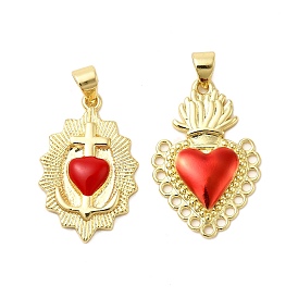 Латунь эмаль подвески, без кадмия, без никеля и без свинца, реальный 18 k позолоченный