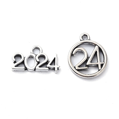 Tibetan Style Alloy Pendant, Lead Free & Cadmium Free, Number