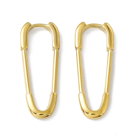 PVD Vacuum Plating 304 Stainless Steel Linking Rings, Safety Pin Shape