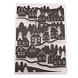 Transparent Plastic Embossing Template Folders, For DIY Scrapbooking/Photo Album Decorative/Embossed Paper, Stamp Sheets, Black