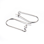 304 Stainless Steel Hoop Earring Findings, Kidney Ear Wire