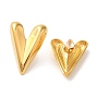 304 Stainless Steel Stud Earrings, for Women, Heart