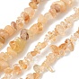 Natural Citrine Beads Strands, Chip, Heated