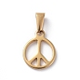 Pendentifs en acier inoxydable, symbole de paix