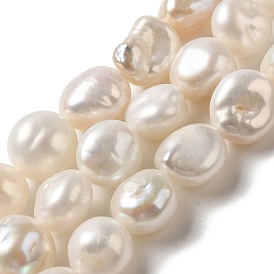 Natural Baroque Pearl Keshi Pearl Beads Strands, Cultured Freshwater Pearl, Nuggets