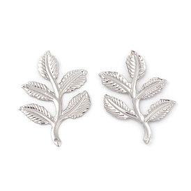 Iron Links, Etched Metal Embellishments, Leafy Branch and Leaves