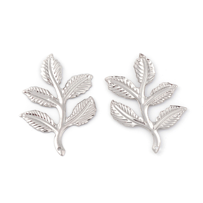 Iron Links, Etched Metal Embellishments, Leafy Branch and Leaves