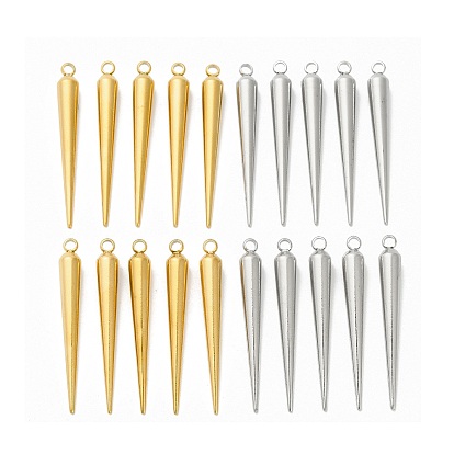 304 Подвески из нержавеющей стали с ионным покрытием (IP), конус очарование, без никеля 