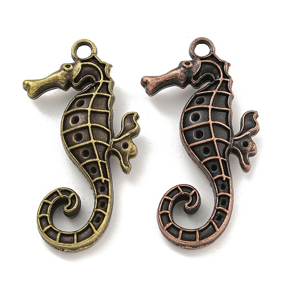 Tibetan Style Alloy Pendants, Sea Horse, Cadmium Free & Lead Free