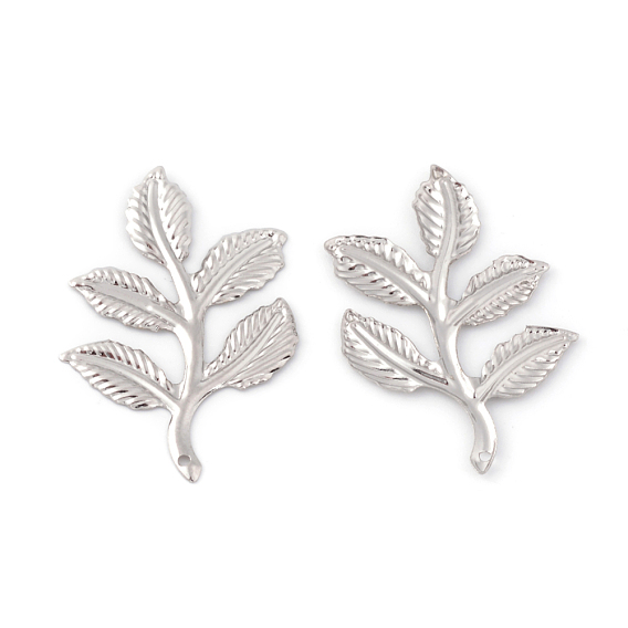Iron Links, Etched Metal Embellishments, Leafy Branch and Leaves