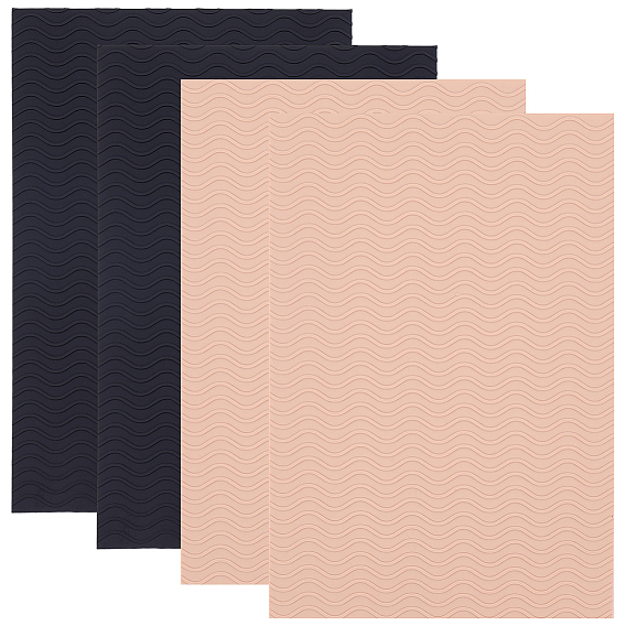 4шт. 2 цвета прямоугольная резиновая противоскользящая подошва для обуви, износостойкая подошва с рельефным рисунком для ремонта ботинок, кожаные ботинки