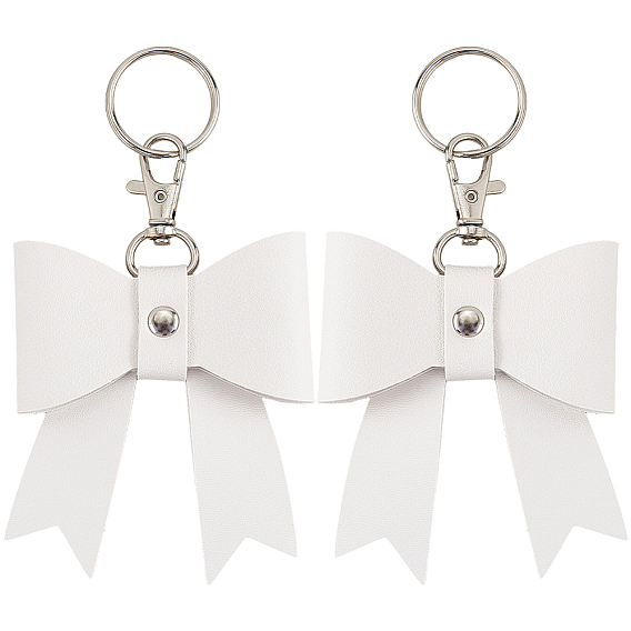 Брелки из искусственной кожи, бантом