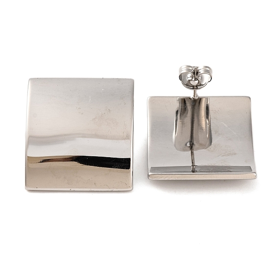 304 из нержавеющей стали серьги, квадратный