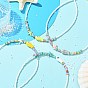 Женские кулоны из искусственной бирюзы в виде морских звезд, фарфоровых рыбок ручной работы и бисера из стекла., золотые