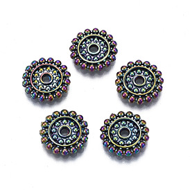 Rack Plating Rainbow Color Alloy Beads, Cadmium Free & Nickel Free & Lead Free, Tyre
