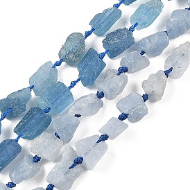 Необработанные грубые нити натурального аквамарина, самородки