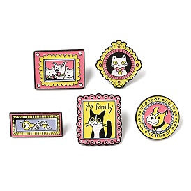 Cat/Dog Alloy Enamel Pins, Cute Kitten/Puppy Brooch for Backpack Clothes