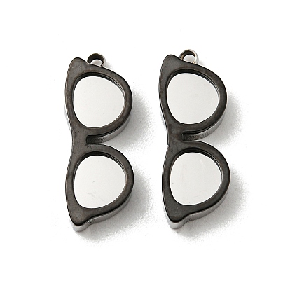 Pendentifs en acier inoxydable, charmes de lunettes