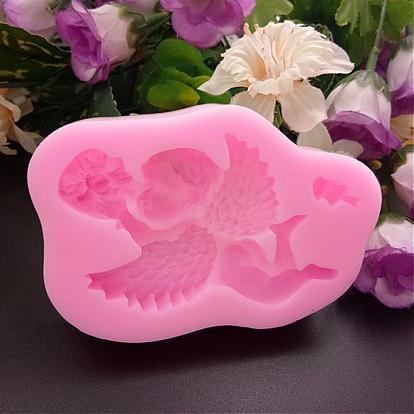 Angel Shape DIY Food Grade Silicone Molds, Fondant Molds, For DIY Cake Decoration, Chocolate, Candy, UV Resin & Epoxy Resin Jewelry Making,