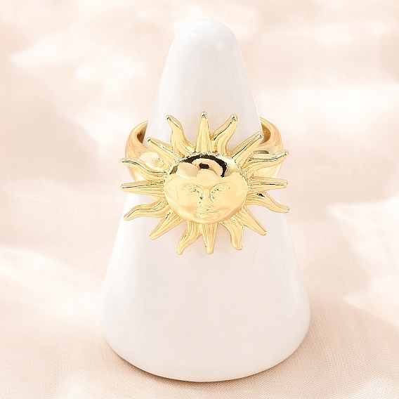 Латунные регулируемые манжеты с открытыми кольцами, золотые