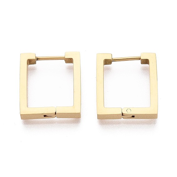 Серьги из 304 нержавеющей стали, прямоугольные, ионное покрытие (ip)