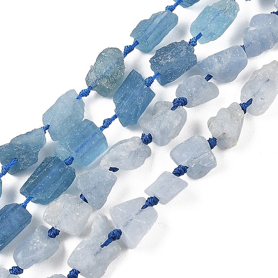 Необработанные грубые нити натурального аквамарина, самородки