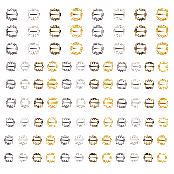 Застежки с пряжкой из сплава в форме прямоугольника, для кукольной тесьмы, обвязочные мешки, аксессуары для одежды