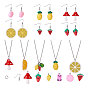 DIY Pendant Necklaces Making, with Resin Pendants, Polymer Clay Pendants, 304 Stainless Steel Cable Chain Necklaces and Brass Earring Hooks